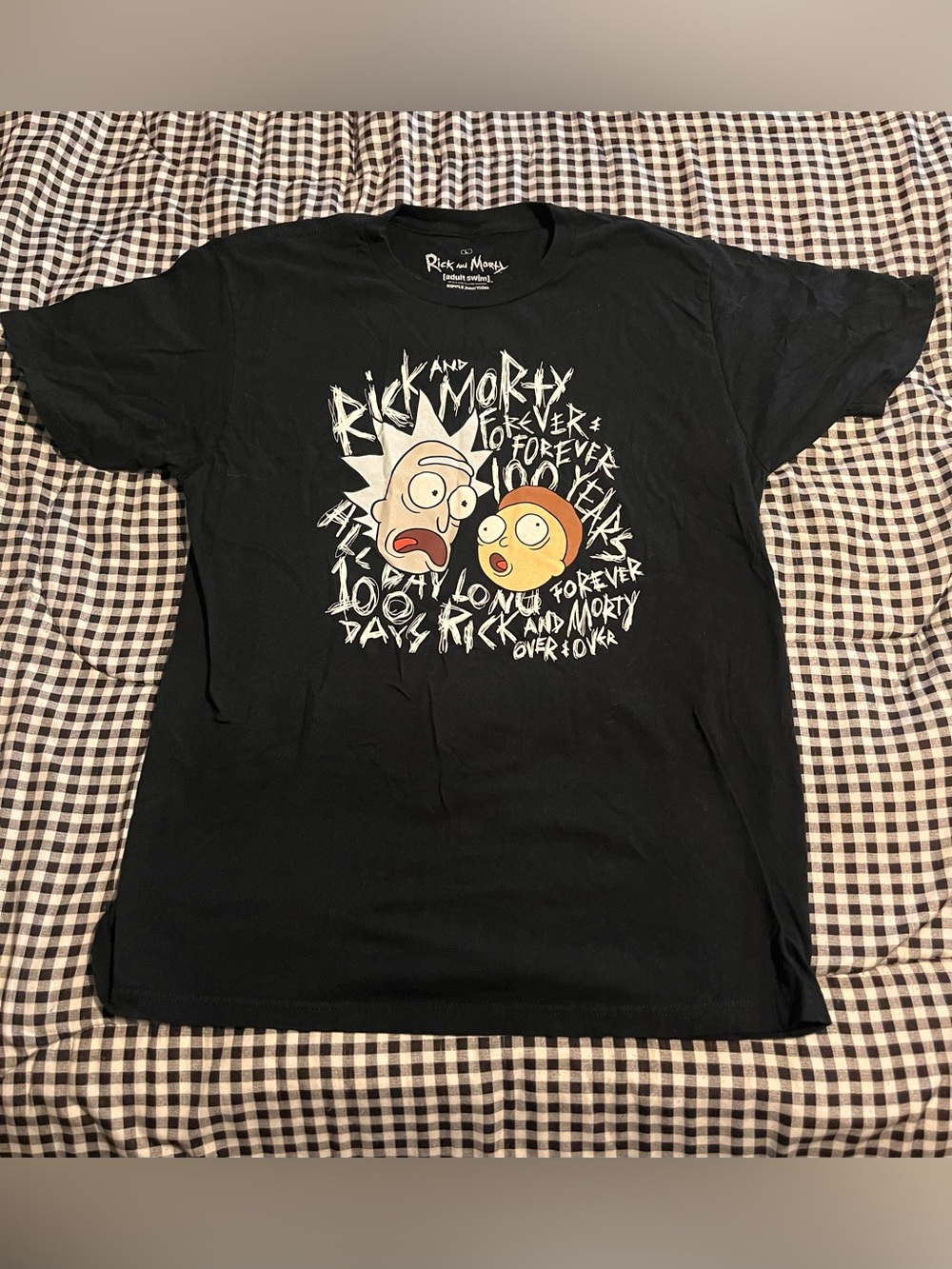 Rick and Morty Black Graphic Tee - large